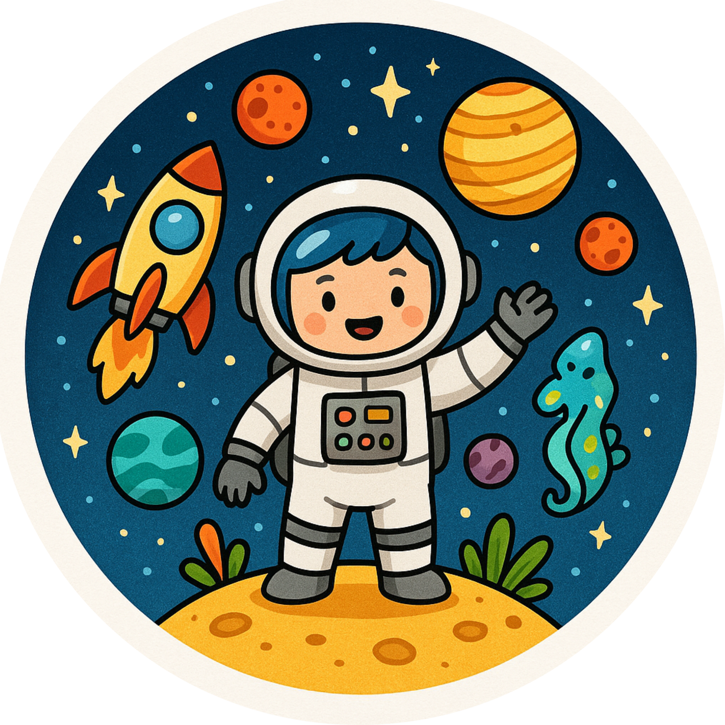 Tortenaufleger Kindergeburtstag-Motive – Essbares Fondantbild (Kinder & Teenies, rund ∅ 20 cm) Tisch&Torte