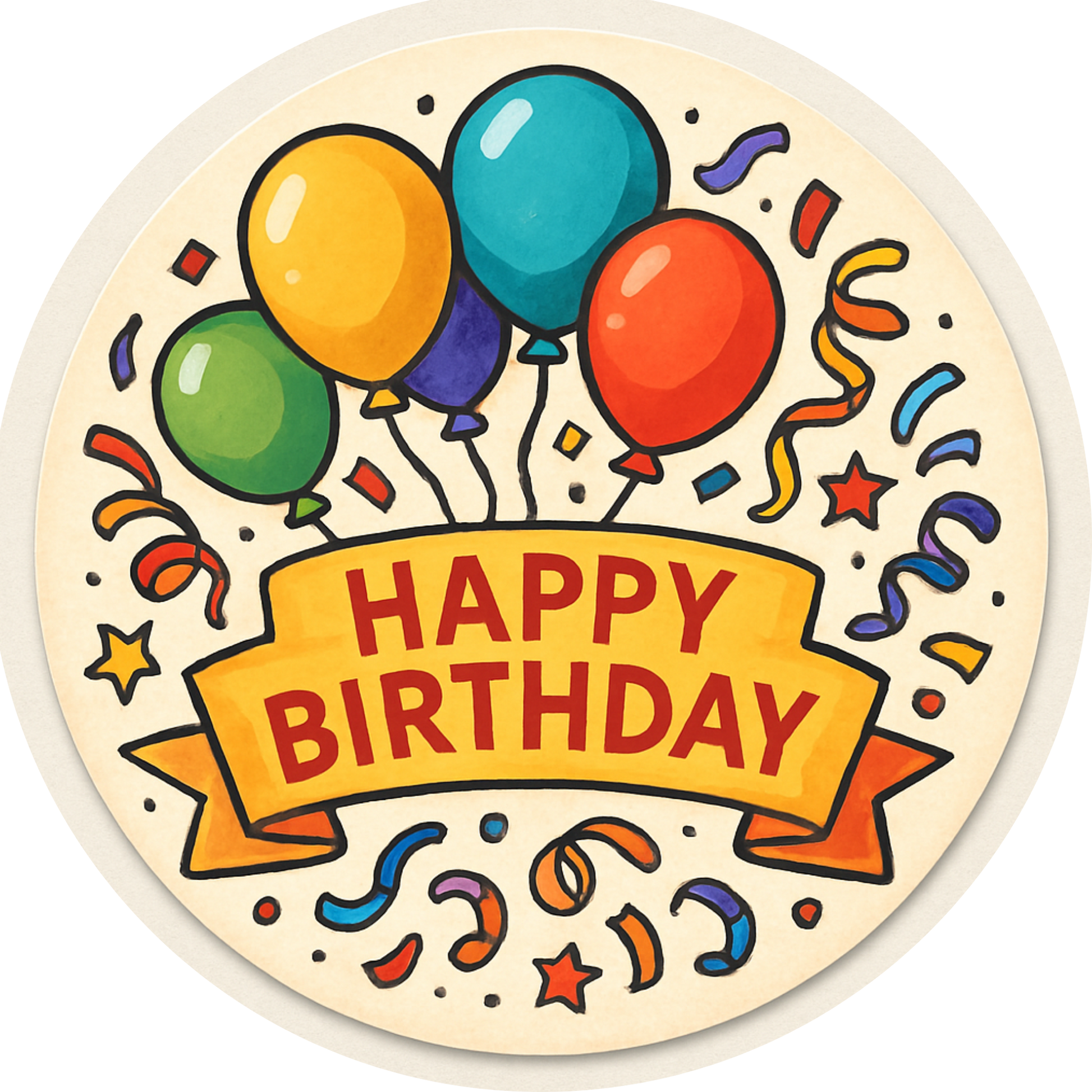 Tortenaufleger Kindergeburtstag-Motive – Essbares Fondantbild (Kinder & Teenies, rund ∅ 20 cm) Tisch&Torte