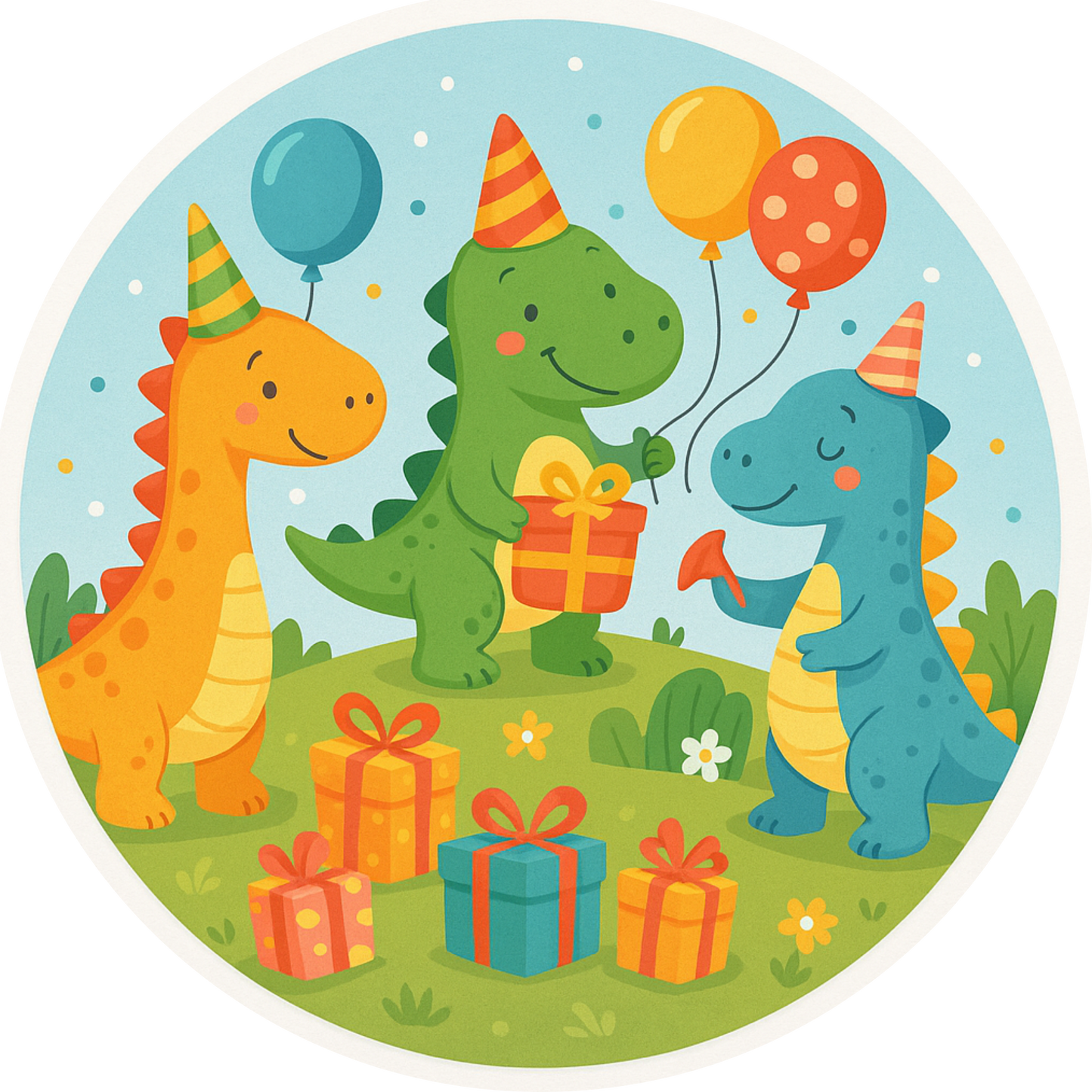 Tortenaufleger Kindergeburtstag-Motive – Essbares Fondantbild (Kinder & Teenies, rund ∅ 20 cm) Tisch&Torte