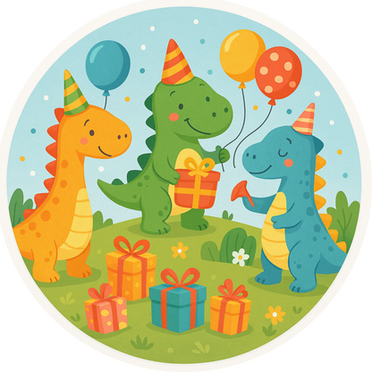 Tortenaufleger Kindergeburtstag-Motive – Essbares Fondantbild (Kinder & Teenies, rund ∅ 20 cm) Tisch&Torte