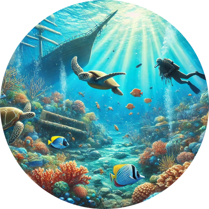 Tortenaufleger Natur & Jahreszeiten – Essbares Fondantbild (Erwachsene, rund ∅ 20 cm) - Tisch&Torte