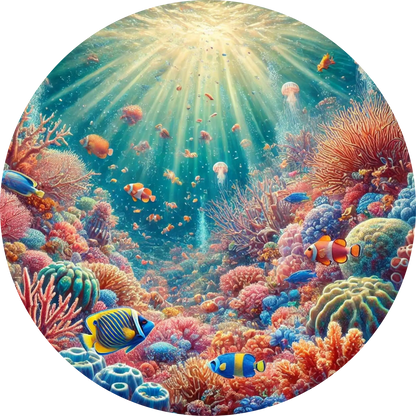 Tortenaufleger Natur & Jahreszeiten – Essbares Fondantbild (Erwachsene, rund ∅ 20 cm) - Tisch&Torte