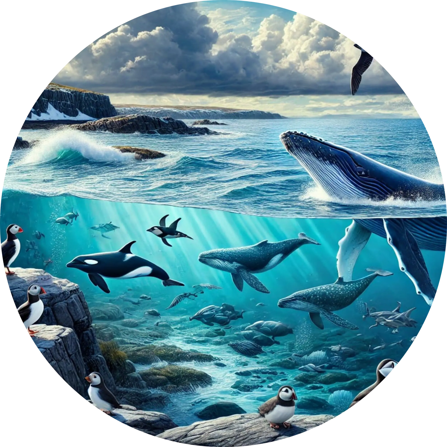 Tortenaufleger Natur & Jahreszeiten – Essbares Fondantbild (Erwachsene, rund ∅ 20 cm) - Tisch&Torte