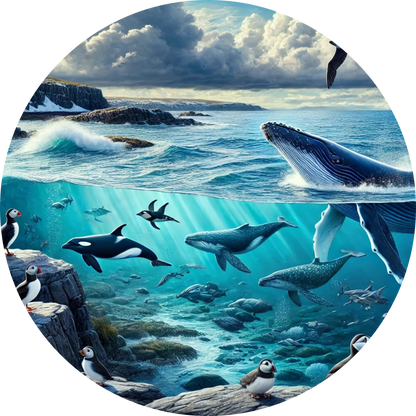 Tortenaufleger Natur & Jahreszeiten – Essbares Fondantbild (Erwachsene, rund ∅ 20 cm) - Tisch&Torte