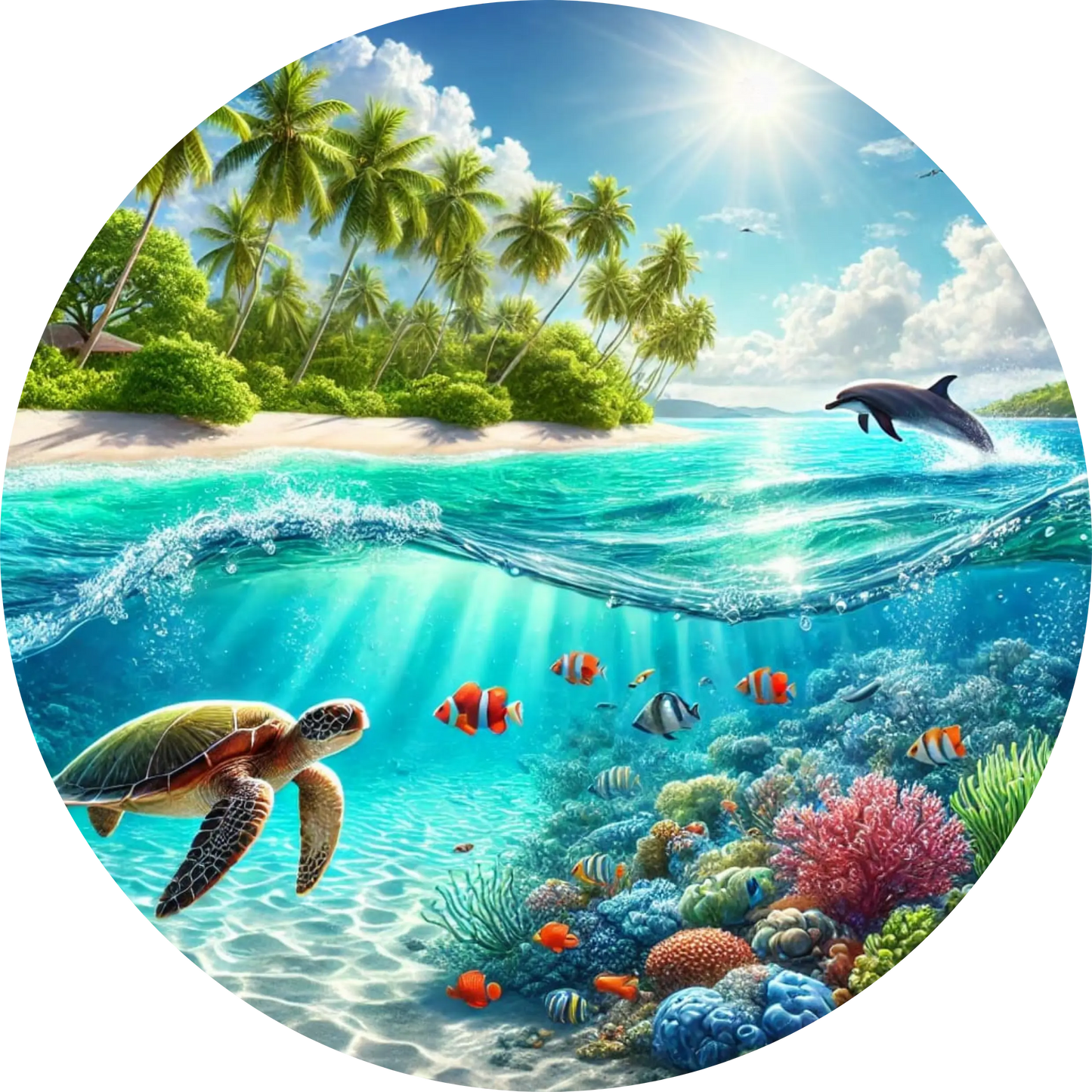 Tortenaufleger Natur & Jahreszeiten – Essbares Fondantbild (Erwachsene, rund ∅ 20 cm) - Tisch&Torte