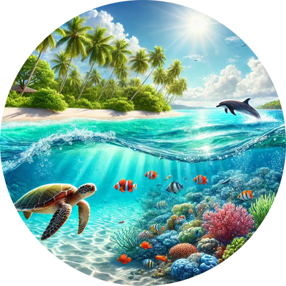 Tortenaufleger Natur & Jahreszeiten – Essbares Fondantbild (Erwachsene, rund ∅ 20 cm) - Tisch&Torte