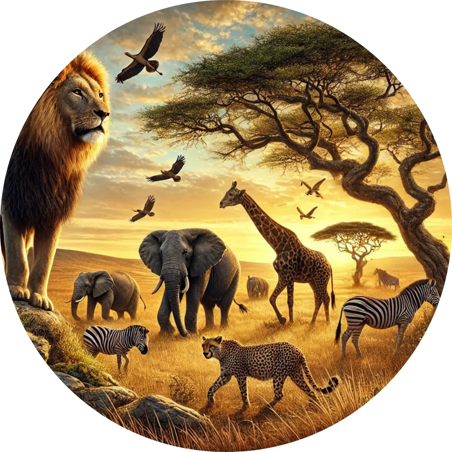 Tortenaufleger Natur & Jahreszeiten – Essbares Fondantbild (Erwachsene, rund ∅ 20 cm) - Tisch&Torte