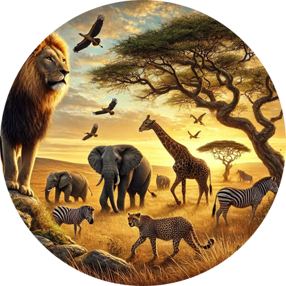 Tortenaufleger Natur & Jahreszeiten – Essbares Fondantbild (Erwachsene, rund ∅ 20 cm) - Tisch&Torte