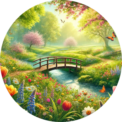 Tortenaufleger Natur & Jahreszeiten – Essbares Fondantbild (Erwachsene, rund ∅ 20 cm) - Tisch&Torte