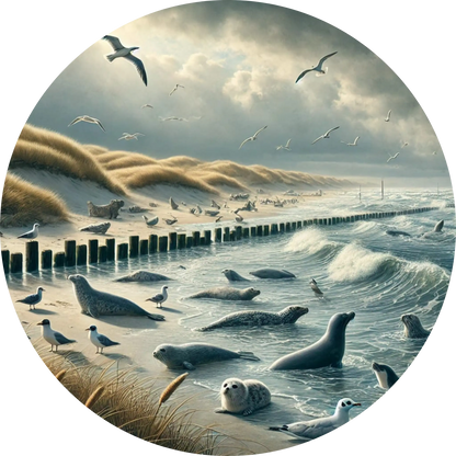 Tortenaufleger Natur & Jahreszeiten – Essbares Fondantbild (Erwachsene, rund ∅ 20 cm) - Tisch&Torte