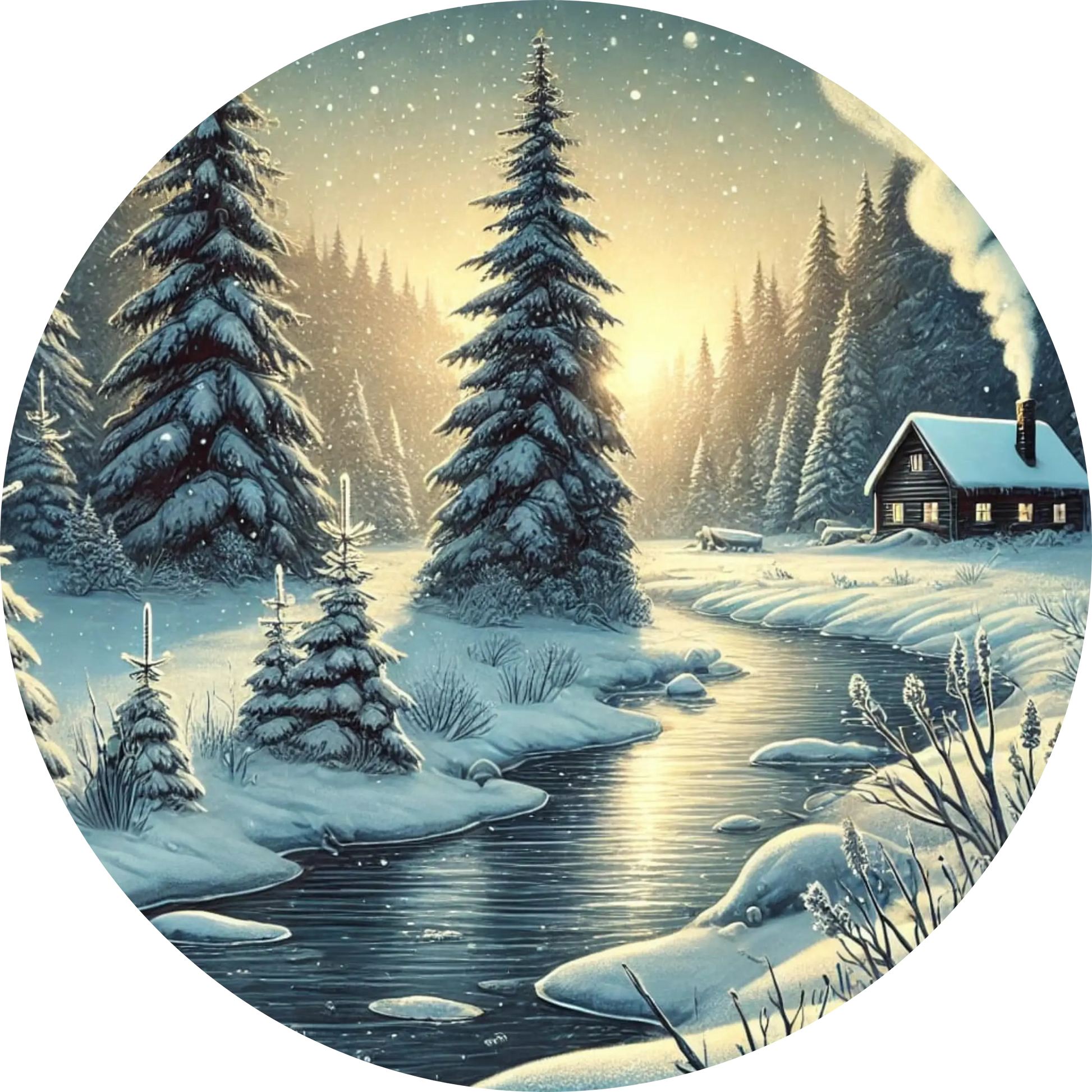 Tortenaufleger Natur & Jahreszeiten – Essbares Fondantbild (Erwachsene, rund ∅ 20 cm) - Tisch&Torte