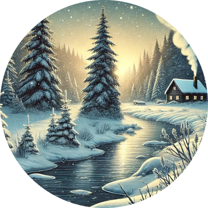 Tortenaufleger Natur & Jahreszeiten – Essbares Fondantbild (Erwachsene, rund ∅ 20 cm) - Tisch&Torte